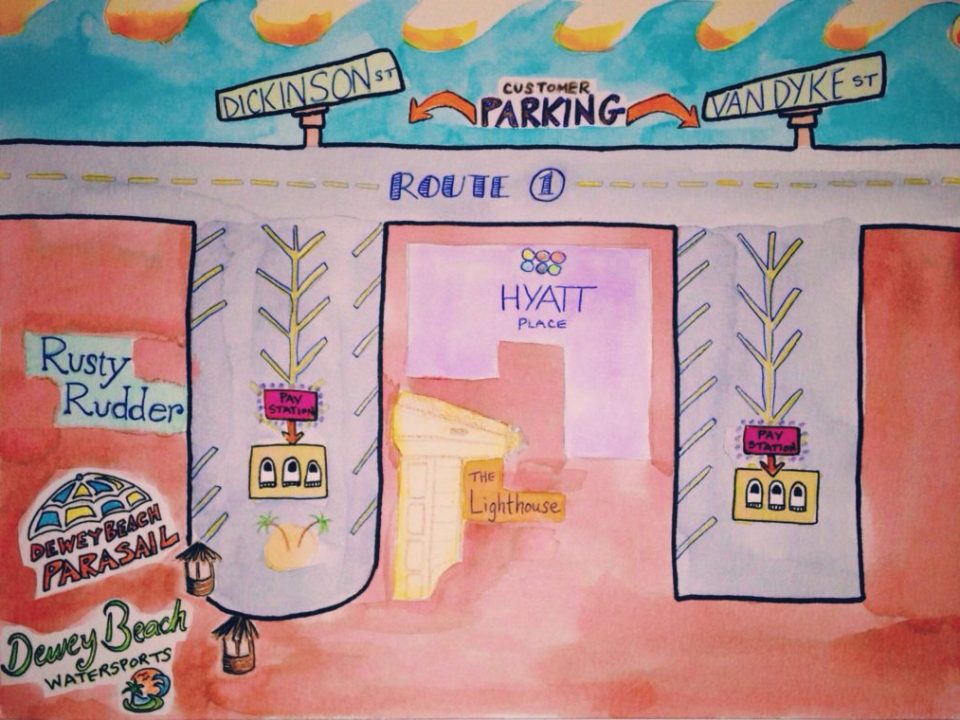 a stack of flyers on a table